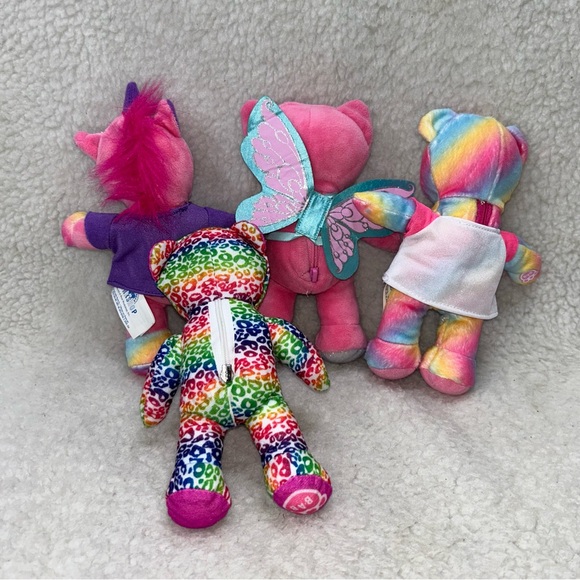 Build-A-Bear Workshop 7" Lot of 4 cats & unicorn pink cheetah plush - Picture 6 of 11